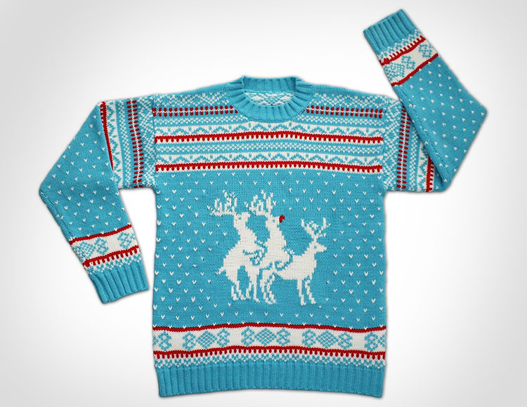 Humping Reindeer Ugly Christmas Sweater