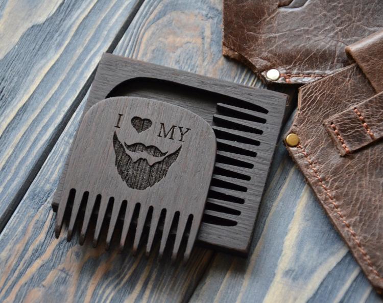 I Love My Beard - Wooden Beard Comb