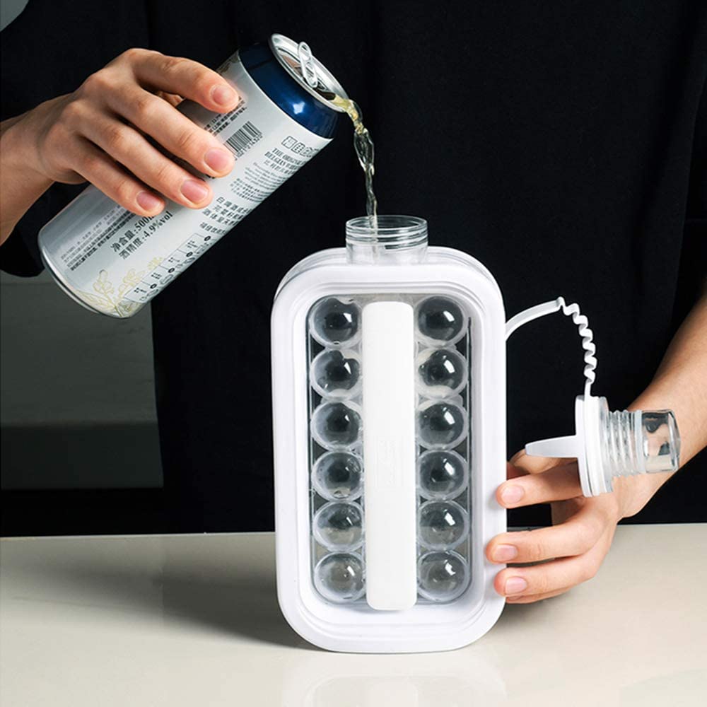 Ice Kettle Ice Maker Ice Tray Doubles as a Portable Water Bottle