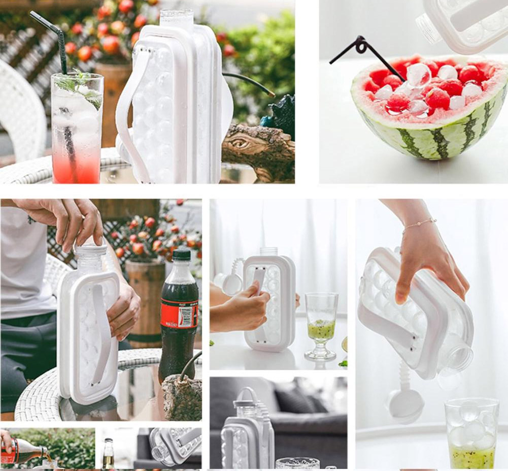 Ice Kettle Ice Maker Ice Tray Doubles as a Portable Water Bottle