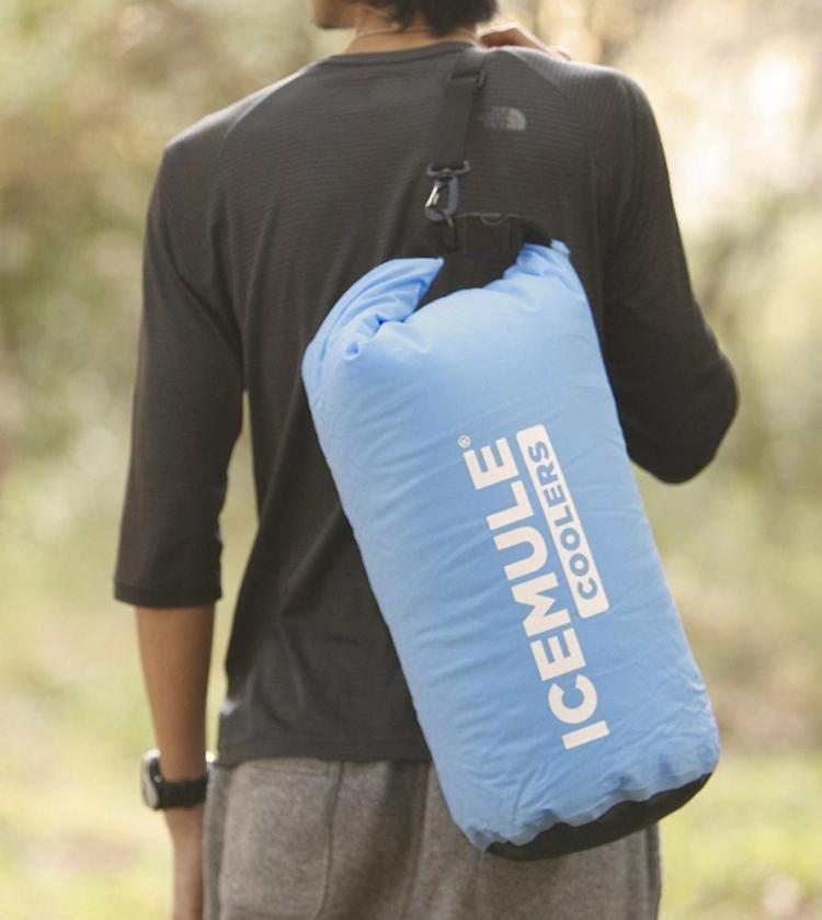 IceMule Portable Backpack Cooler - Travel Fabric Cooler - Waterproof, inflatable, floating cooler