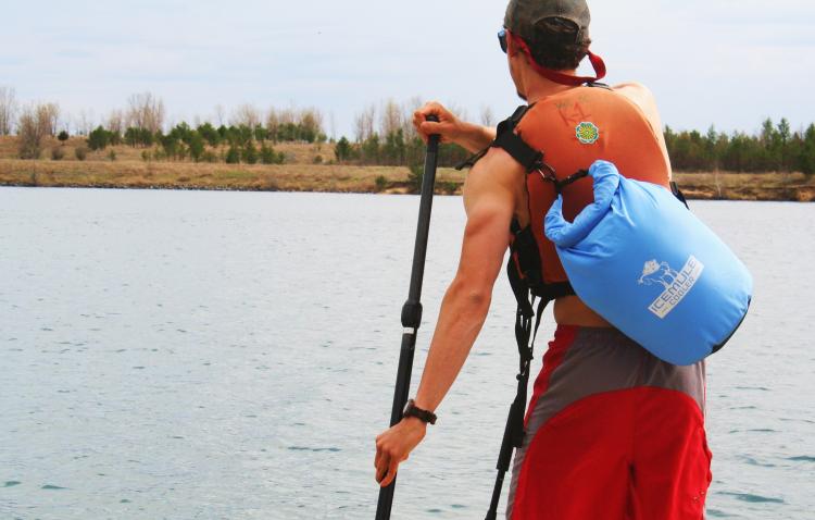 IceMule Portable Backpack Cooler - Travel Fabric Cooler - Waterproof, inflatable, floating cooler