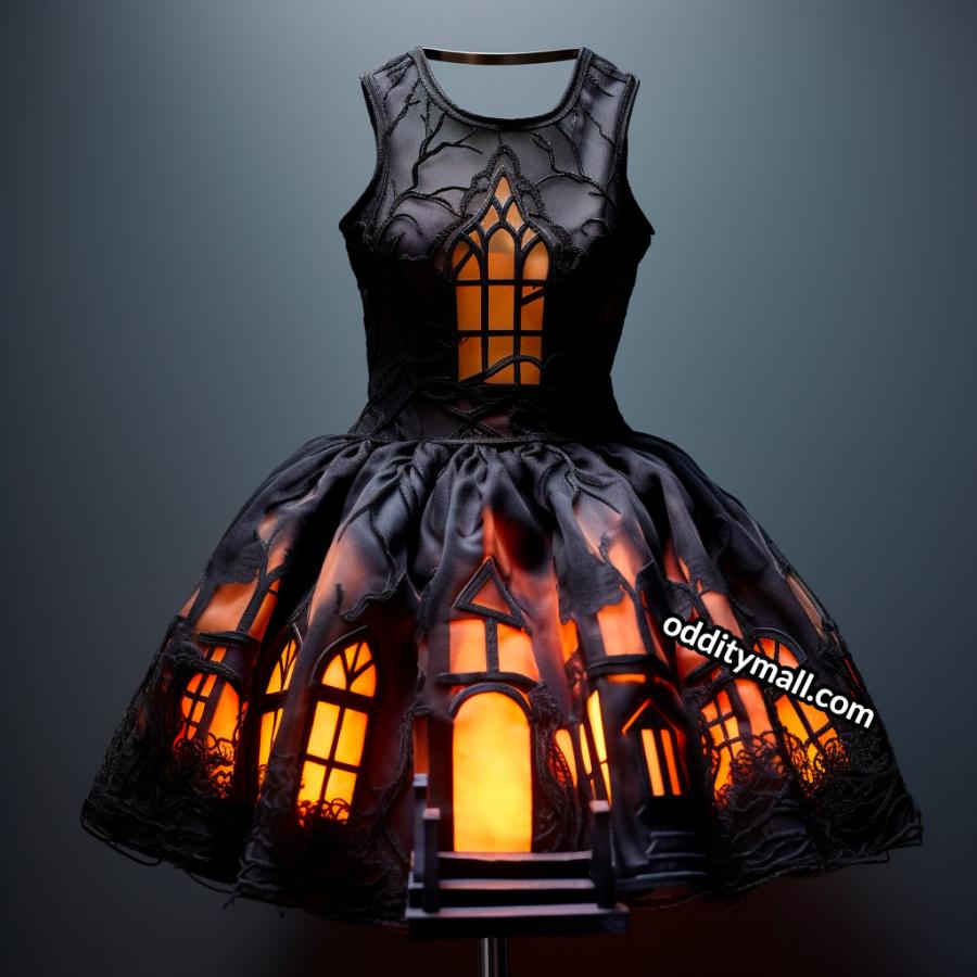 Illuminated Halloween Silhouette Dresses