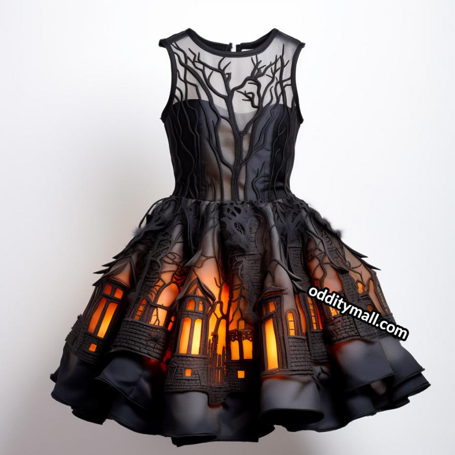 Illuminated Halloween Silhouette Dresses
