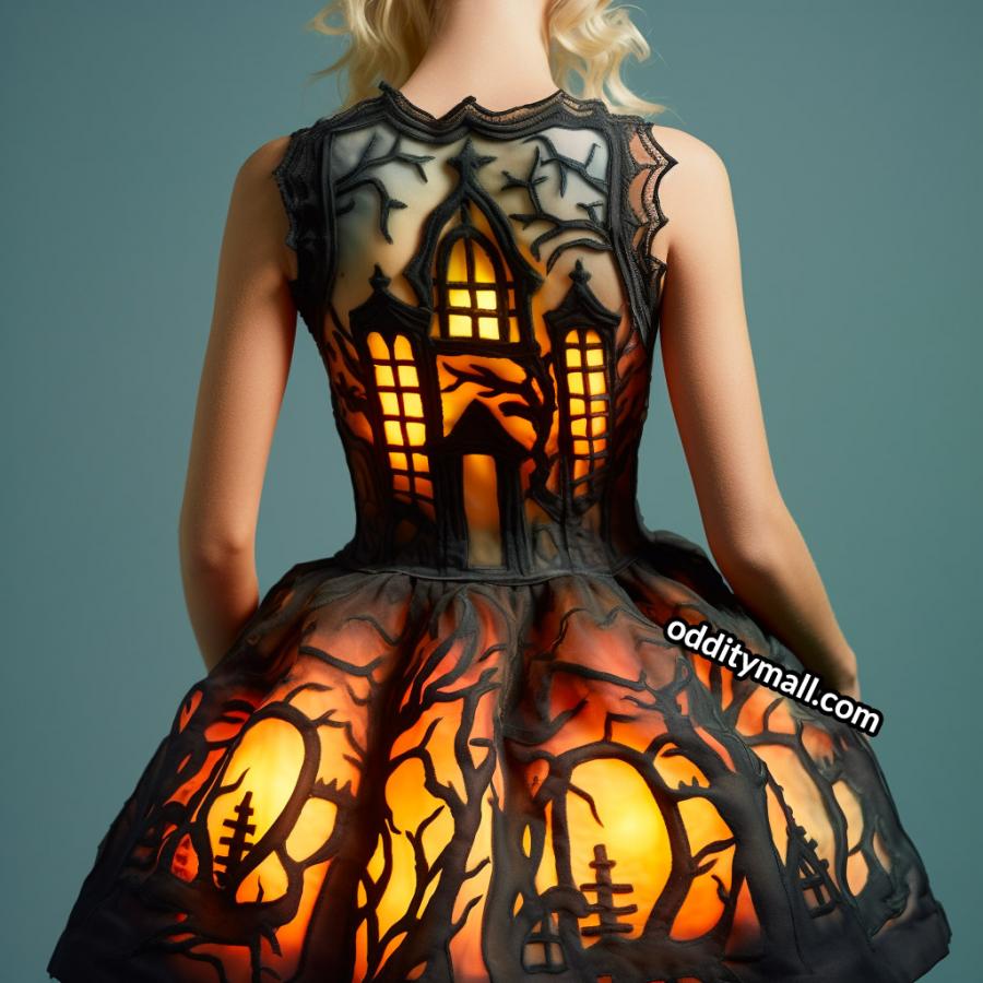 Illuminated Halloween Silhouette Dresses