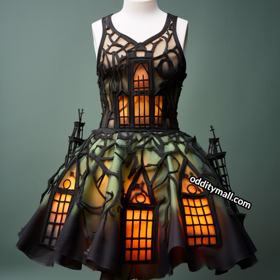 Illuminated Halloween Silhouette Dresses