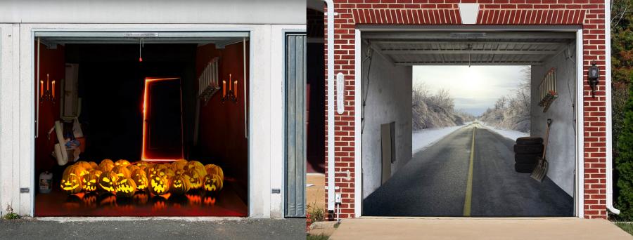 Garage Decals Make It Like There's an Airplane, Horse, or Giant Dump Truck In Your Garage - Style-your-garage illusion decals