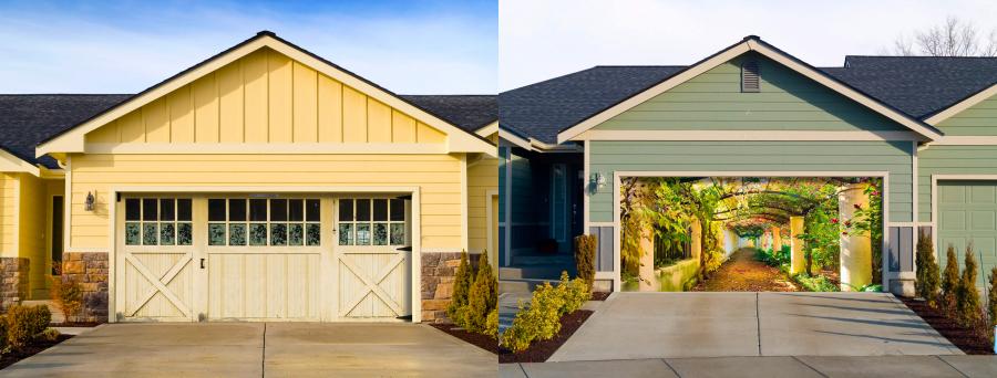 Garage Decals Make It Like There's an Airplane, Horse, or Giant Dump Truck In Your Garage - Style-your-garage illusion decals