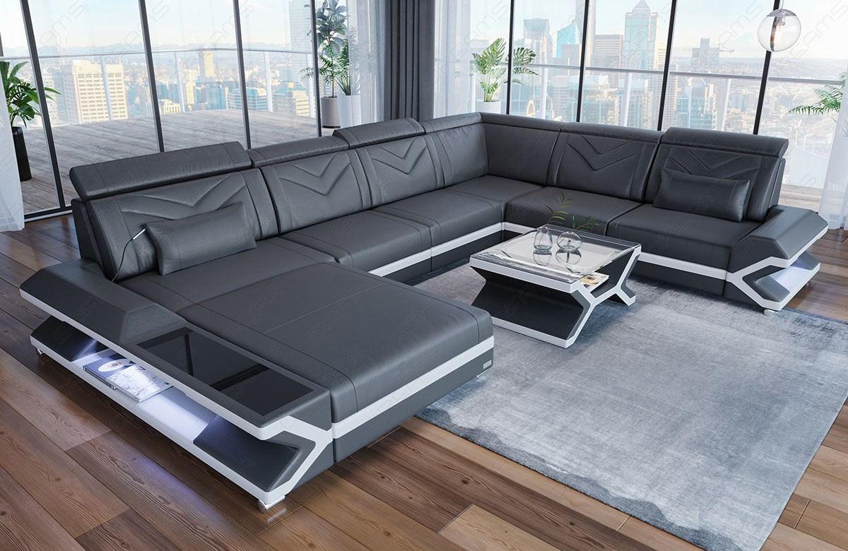 Ultimate Sectional Sofa - Futuristic Modern Sectional Leather Couch By SofaDreams - Giant Luxury Sectional Sofa