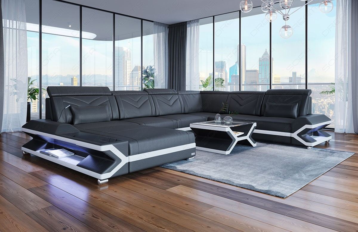 Ultimate Sectional Sofa - Futuristic Modern Sectional Leather Couch By SofaDreams - Giant Luxury Sectional Sofa