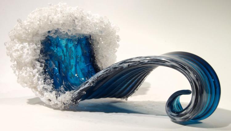 Curved Wave Ocean Wave Art Sculpture