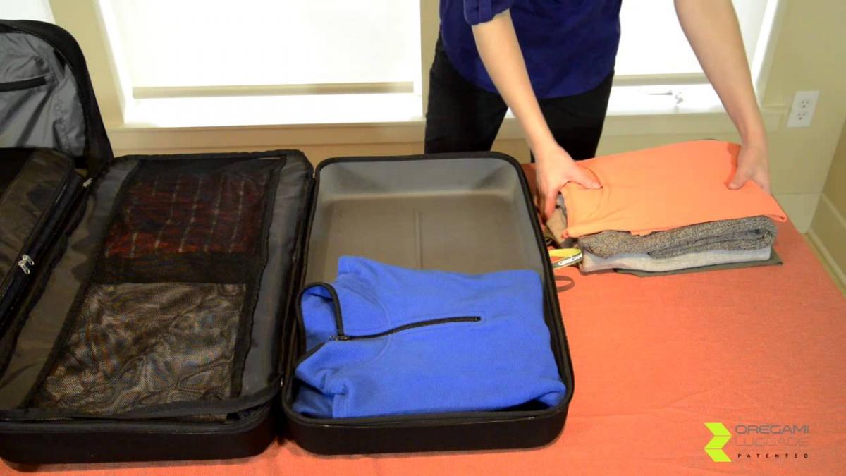 Oregami Folding Luggage - 3-level folding luggage organizers