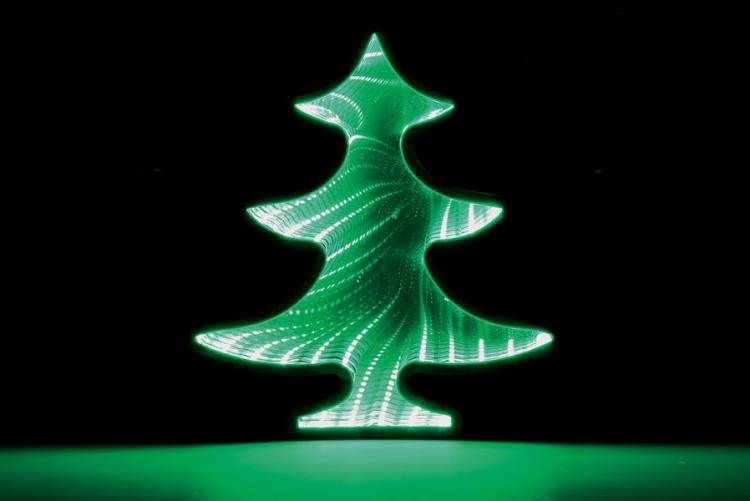 Infinite Mirror Christmas Tree - LED lit Christmas tree decoration