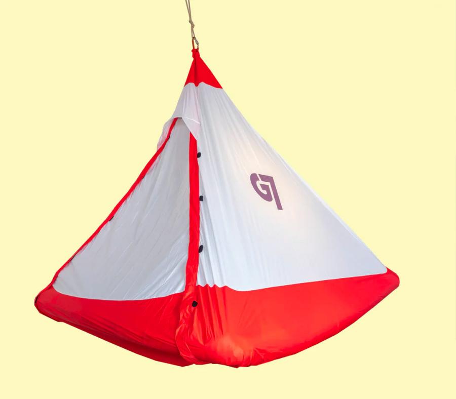 Inflatable Climbing Ledge Pod and tent Lets You Sleep On Side Of Cliff
