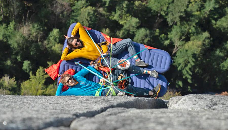 Inflatable Climbing Ledge Pod and tent Lets You Sleep On Side Of Cliff