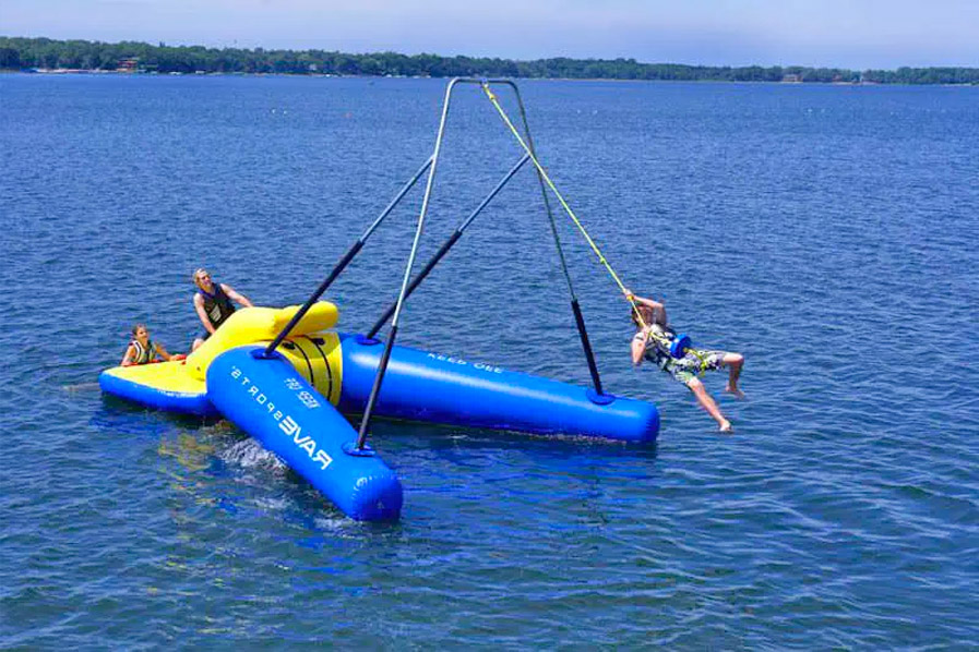 Inflatable Floating Rope Swing For The Lake