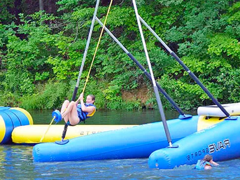 Inflatable Floating Rope Swing For The Lake