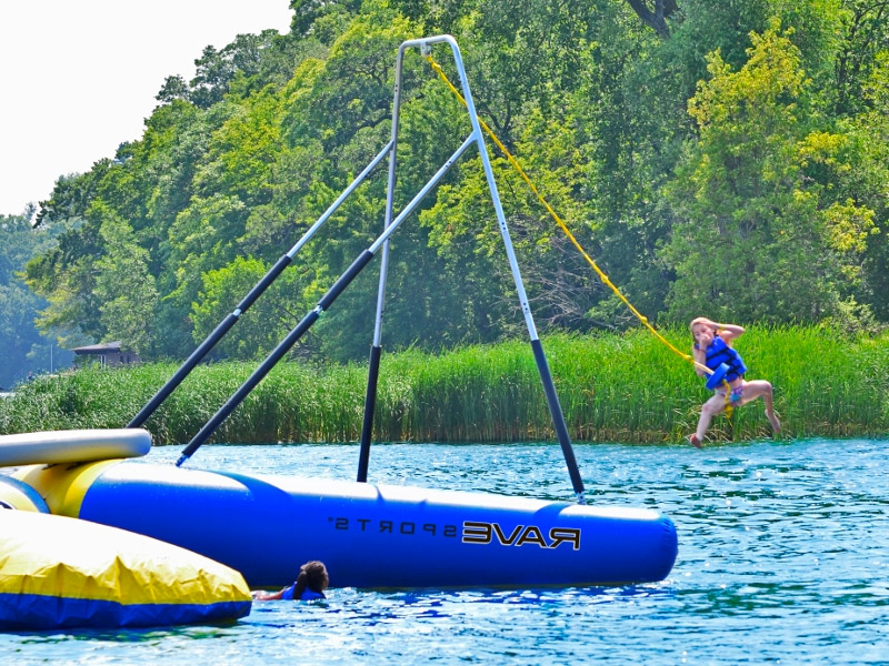 Inflatable Floating Rope Swing For The Lake