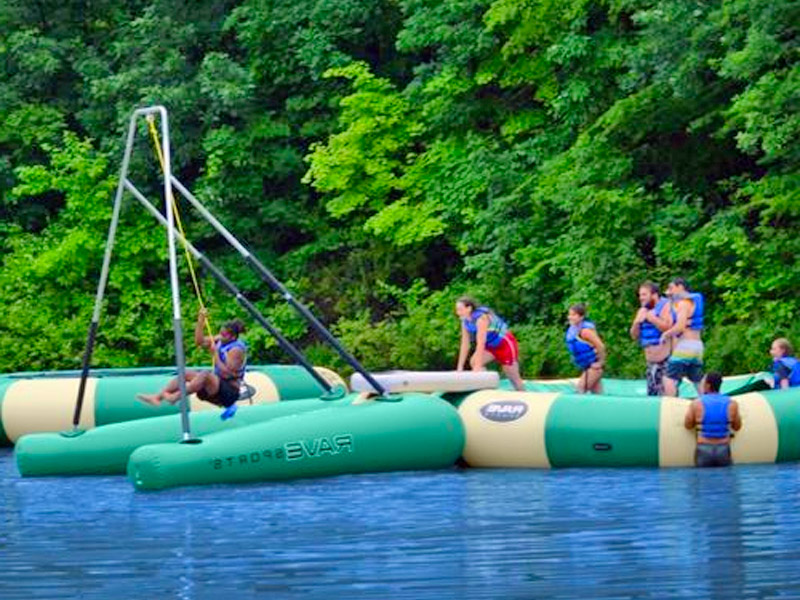 Inflatable Floating Rope Swing For The Lake