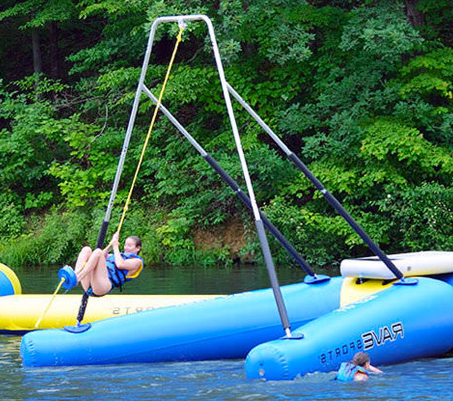 Inflatable Floating Rope Swing For The Lake