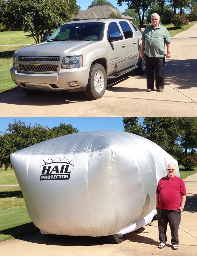 Inflatable Hail Protector For Your Car