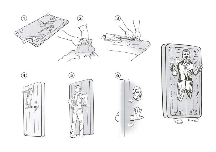 Inflatable Han Solo Stuck in Carbonite Halloween Costume
