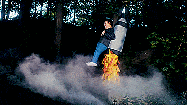 Inflatable Jetpack Costume With Fake Legs