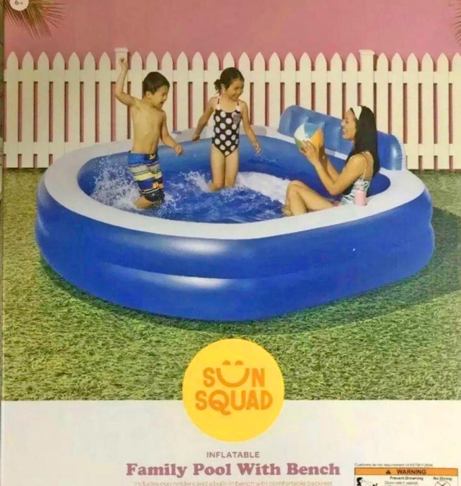 Mini Inflatable Pool With Bench