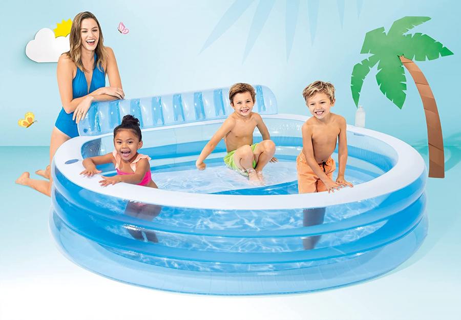 Mini Inflatable Pool With Bench