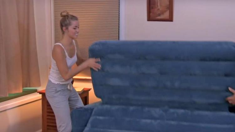 Inflatable Pull-Out Queen-Size Sofa Bed - Intex blow-up couch converts into a queen bed
