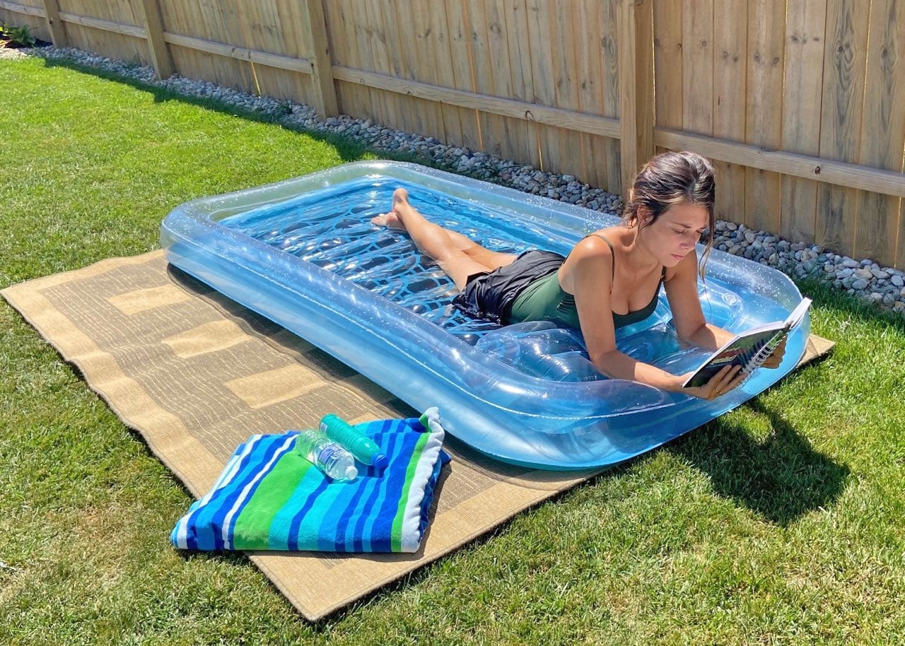 Inflatable Sunbathing Pool Lounger That Doubles as Mini Pool