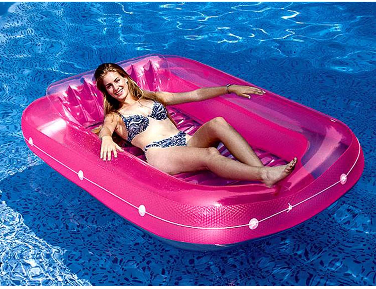 Inflatable Sunbathing Pool Lounger That Doubles as Mini Pool