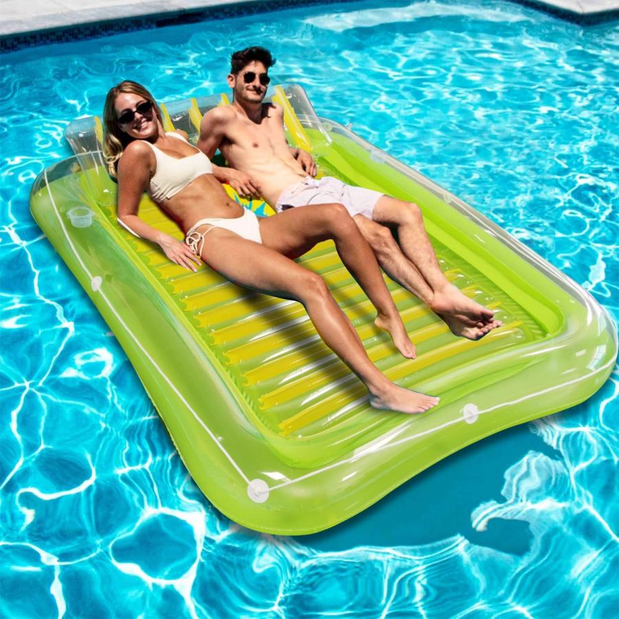 Inflatable Sunbathing Pool Lounger That Doubles as Mini Pool