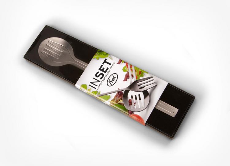 Inset Salad Servers Fork and Spoon