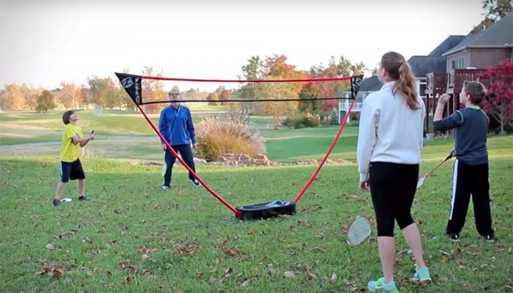 Portable Badminton Court Sets Up In Seconds