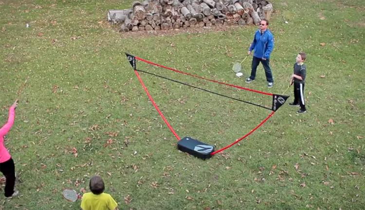 Portable Badminton Court Sets Up In Seconds