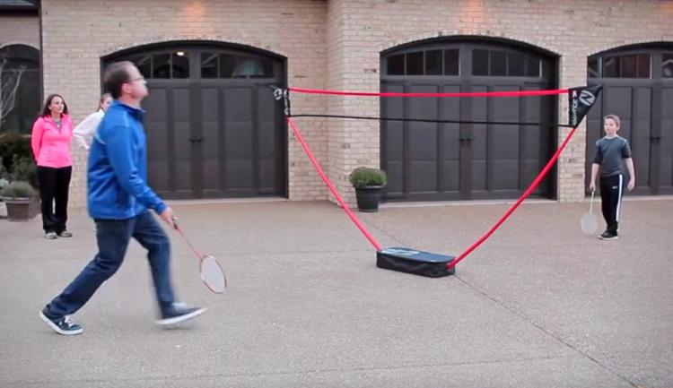 Portable Badminton Court Sets Up In Seconds