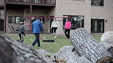 Portable Badminton Court Sets Up In Seconds
