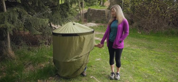 InstaPrivy Portable Toilet Kit - Private shelter folding portable toilet tent