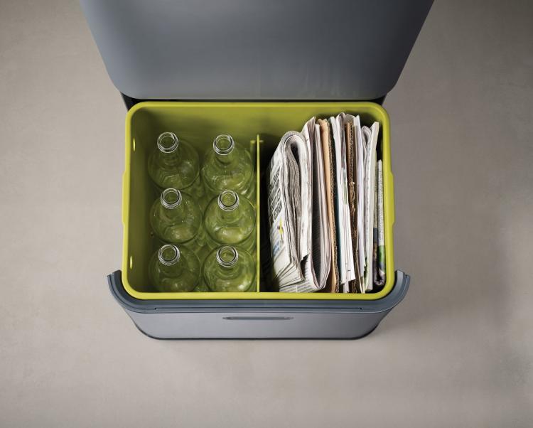 Joseph Joseph Intelligent Waste - Modern Design Combo Garbage, Recycling, Food Waste Bin