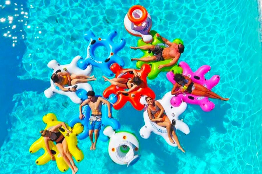 Inflatable Interlocking Tubes Connect Together Like Puzzle Pieces
