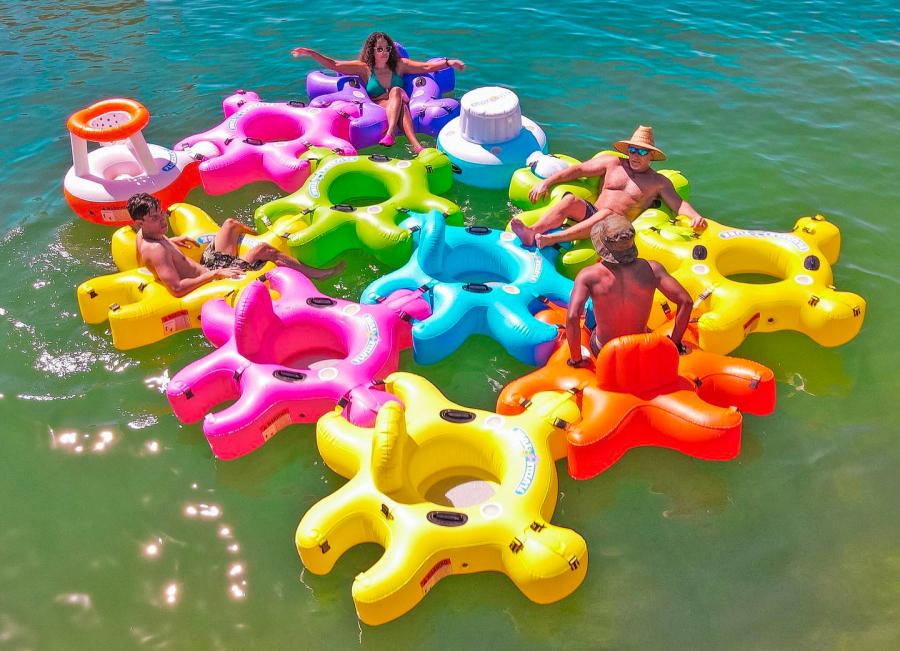 Inflatable Interlocking Tubes Connect Together Like Puzzle Pieces