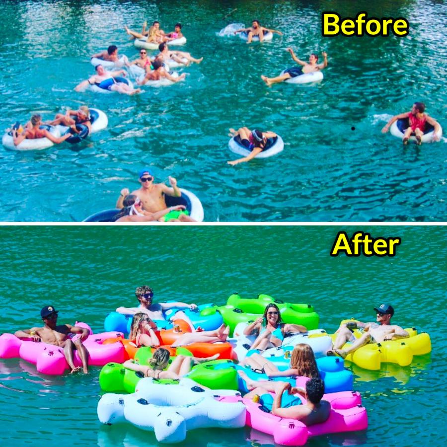 Inflatable Interlocking Tubes Connect Together Like Puzzle Pieces
