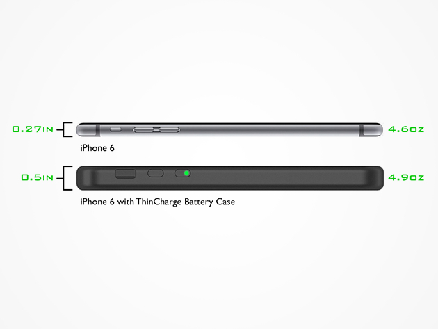ThinCharge iPhone 6/6s Battery Charging Case