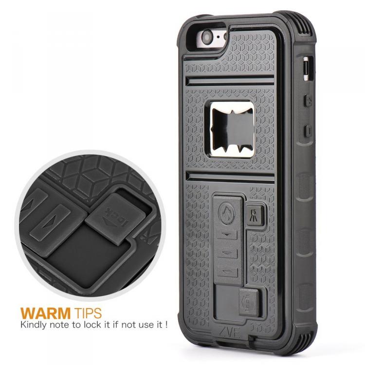 ZVE Multi-functional iPhone Case - Bottle Opener - Lighter - Phone Mount