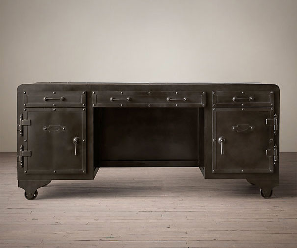 20th Century Iron Desk Vault