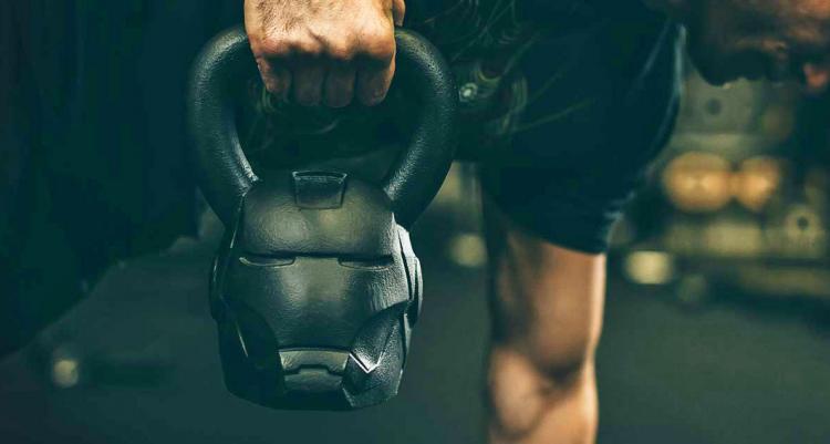 Iron Man Kettlebell - Marvel Tony Stark Iron Man Helmet Kettle Bell Fitness Tool