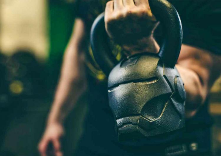 Iron Man Kettlebell - Marvel Tony Stark Iron Man Helmet Kettle Bell Fitness Tool