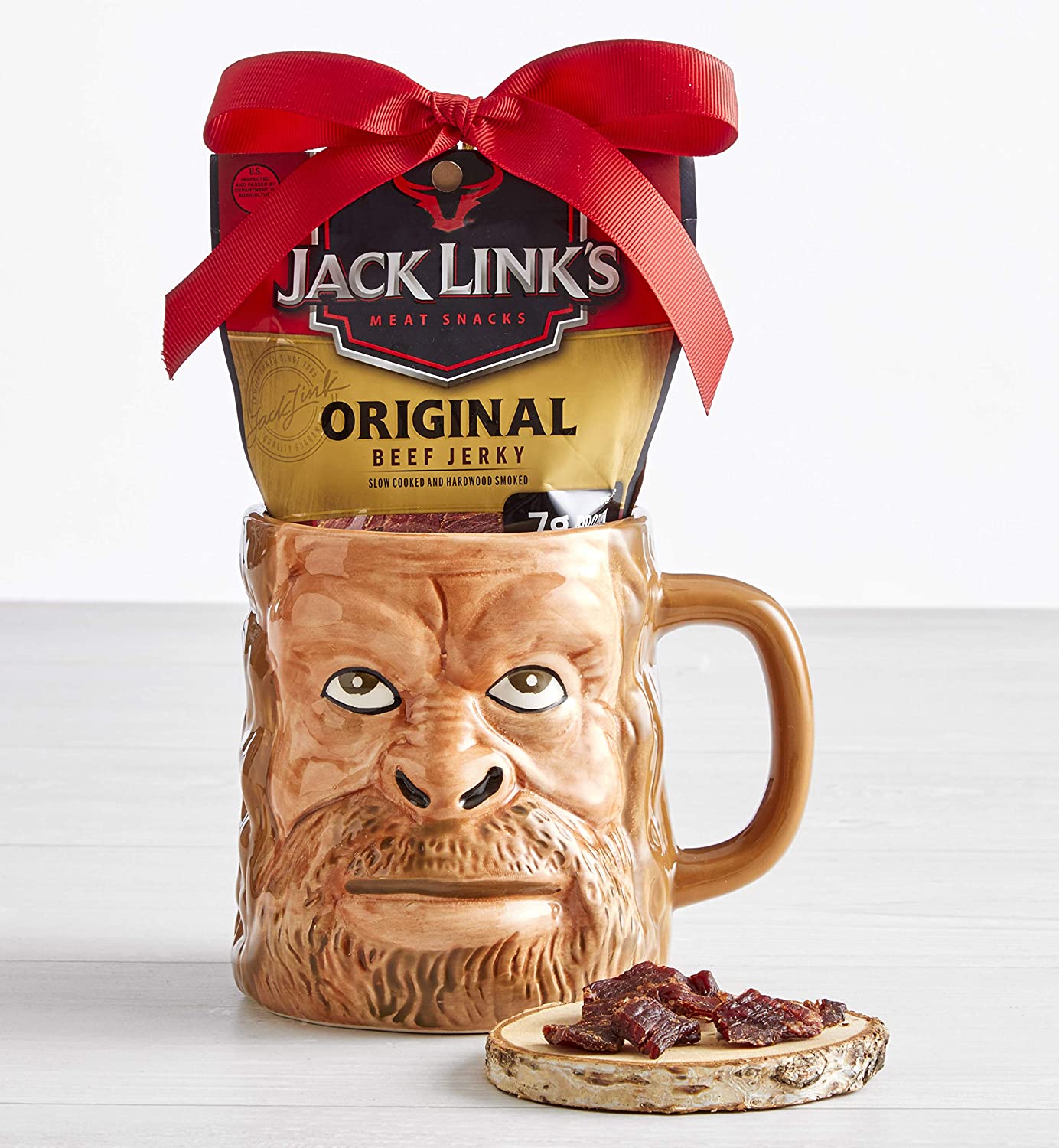 Jack Links Sasquatch Face Mug With Beef Jerky Gift Set