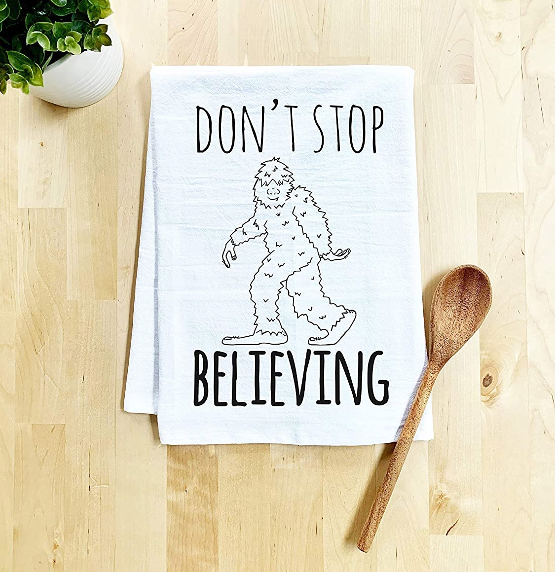 A Sasquatch Kitchen Towel (Dont Stop Believing)